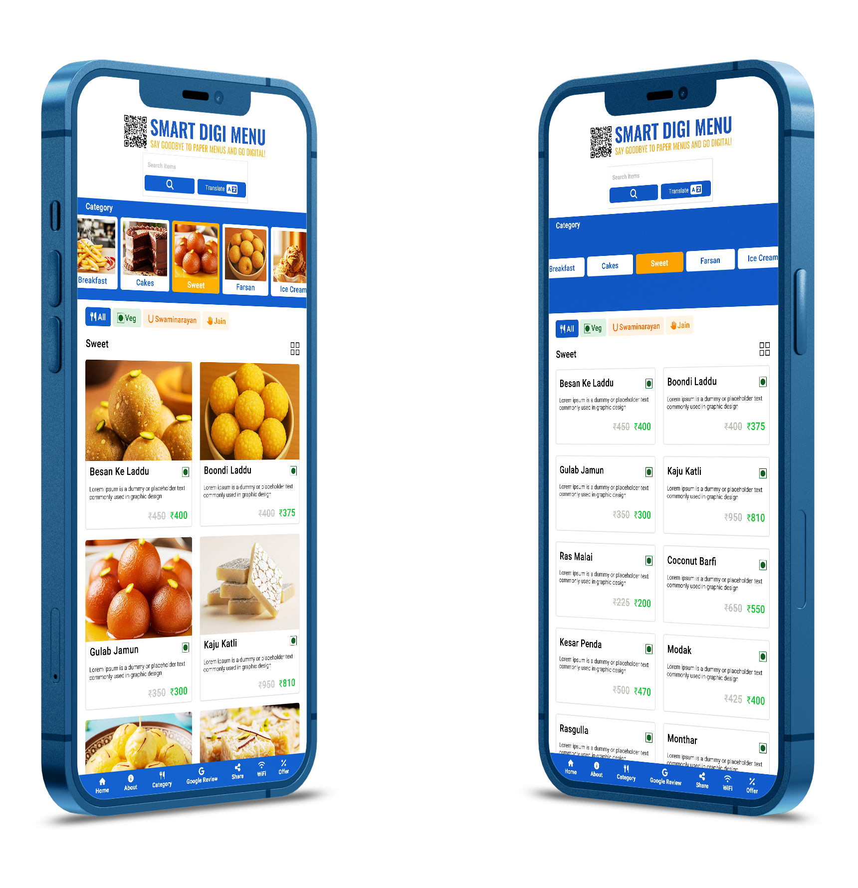 digital menu